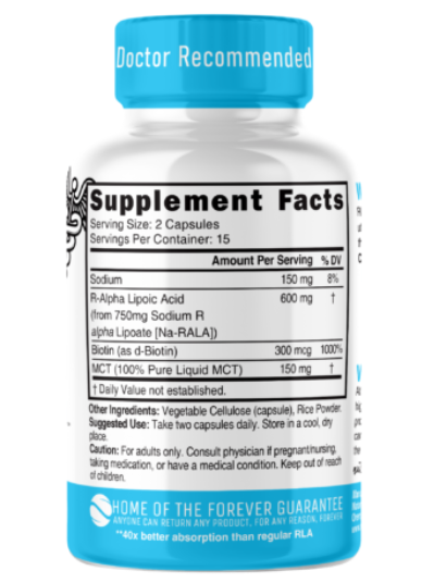 R-Alpha Lipoic Acid+  Veg Caps