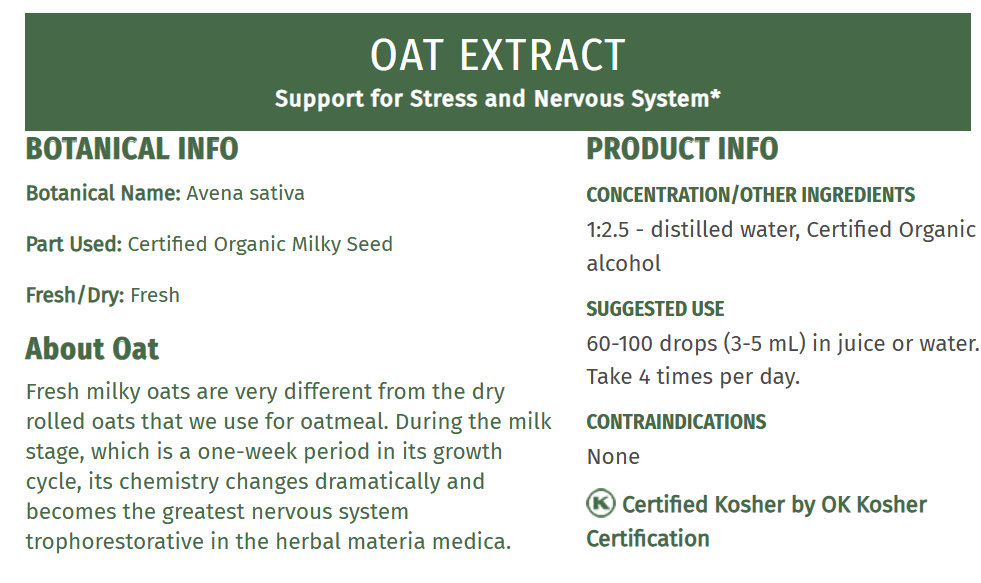 Oat 1 fl. oz