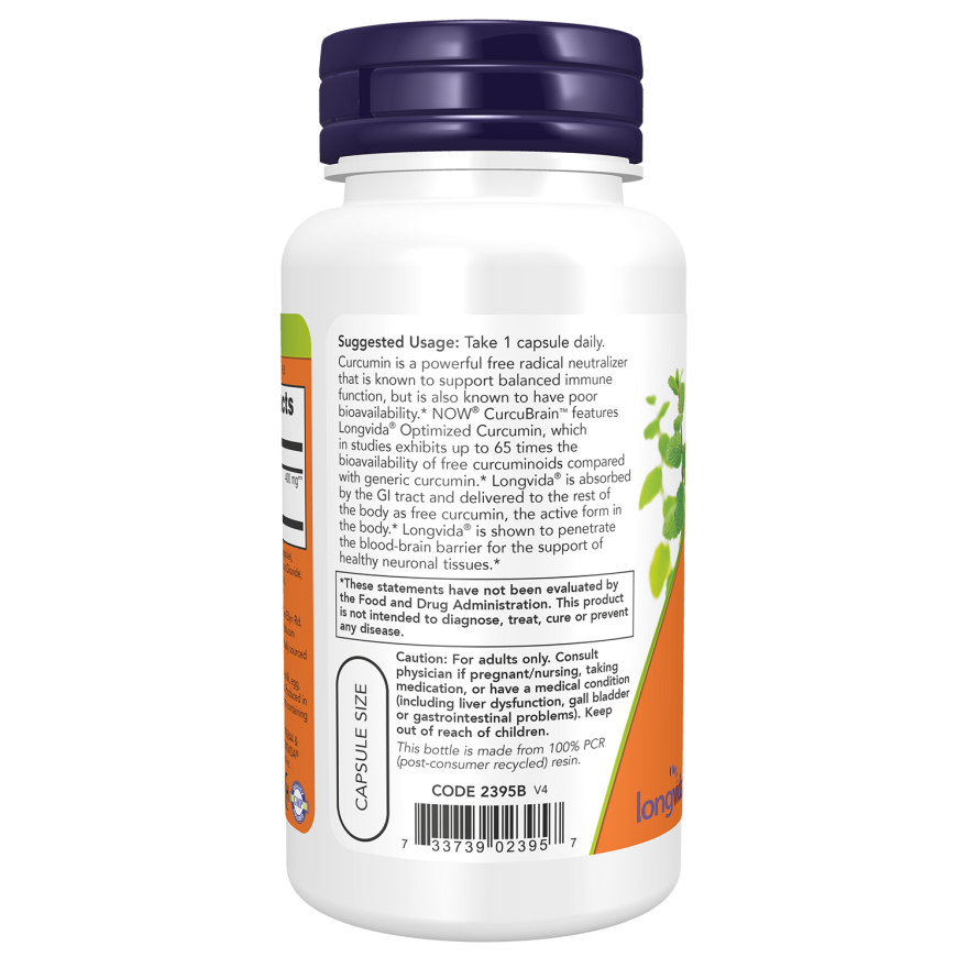CurcuBrain™ 400 mg Veg Capsules-Mental Fitness/Mood Support-AlchePharma