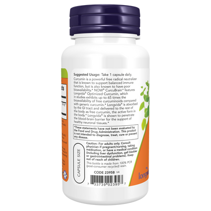 CurcuBrain™ 400 mg Veg Capsules-Mental Fitness/Mood Support-AlchePharma