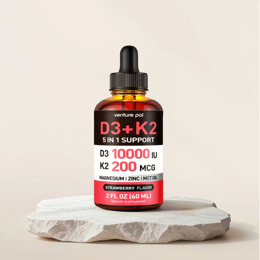 Vitamin D3+K2 Drops Strawberry 2oz