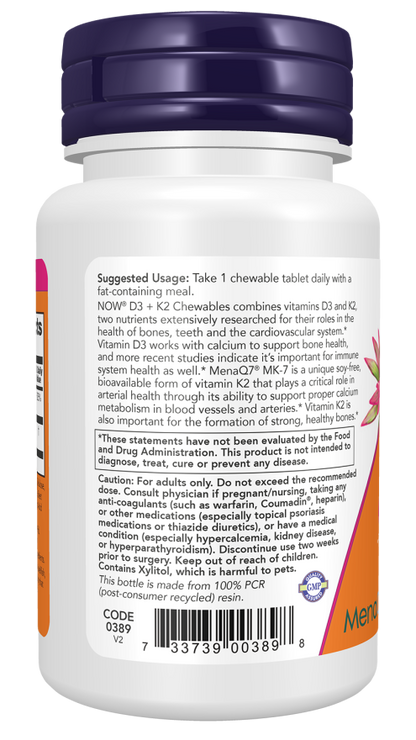 D3 + K2 Chewable Tablets