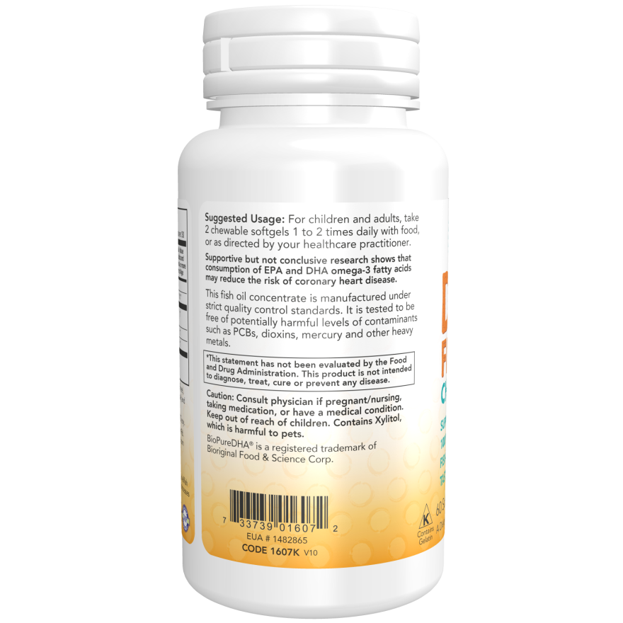 DHA Kids Fish Oil Chewable Softgels-Nutritional Oils-AlchePharma