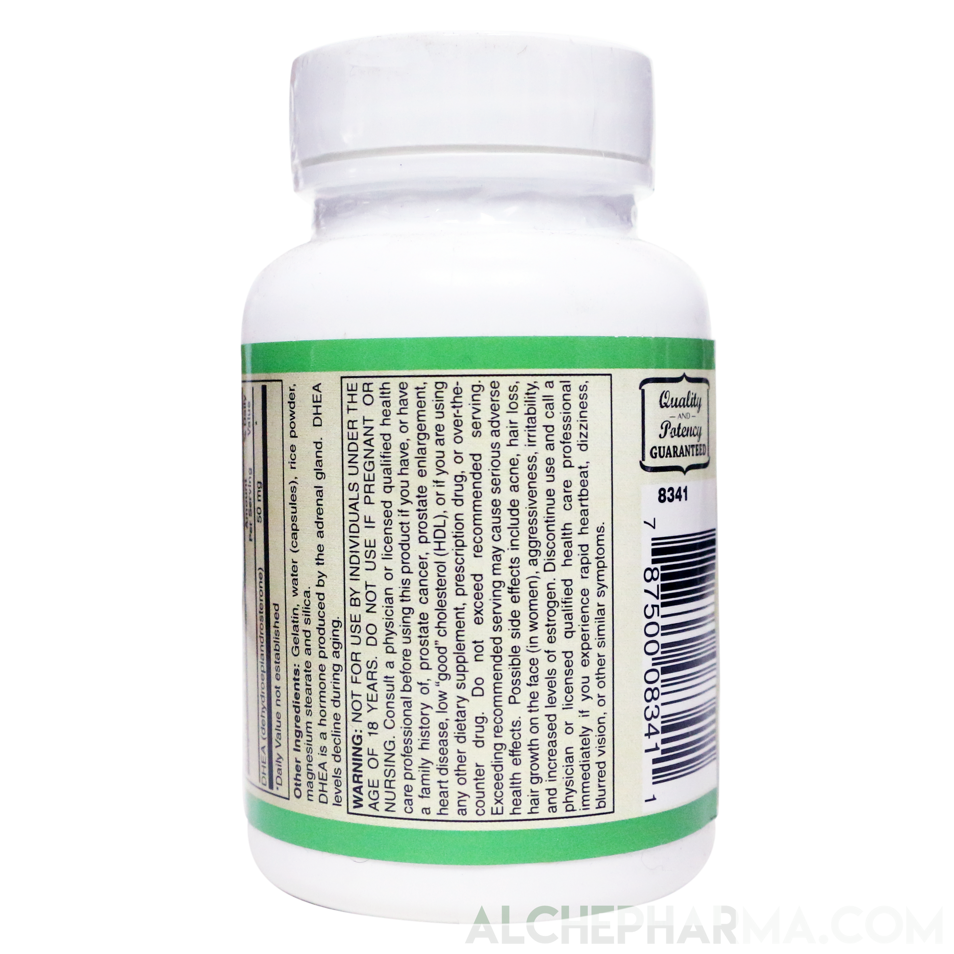 DHEA ((Dehydroepiandrosterone) Pharmaceutical Grade 50 mg-AlchePharma