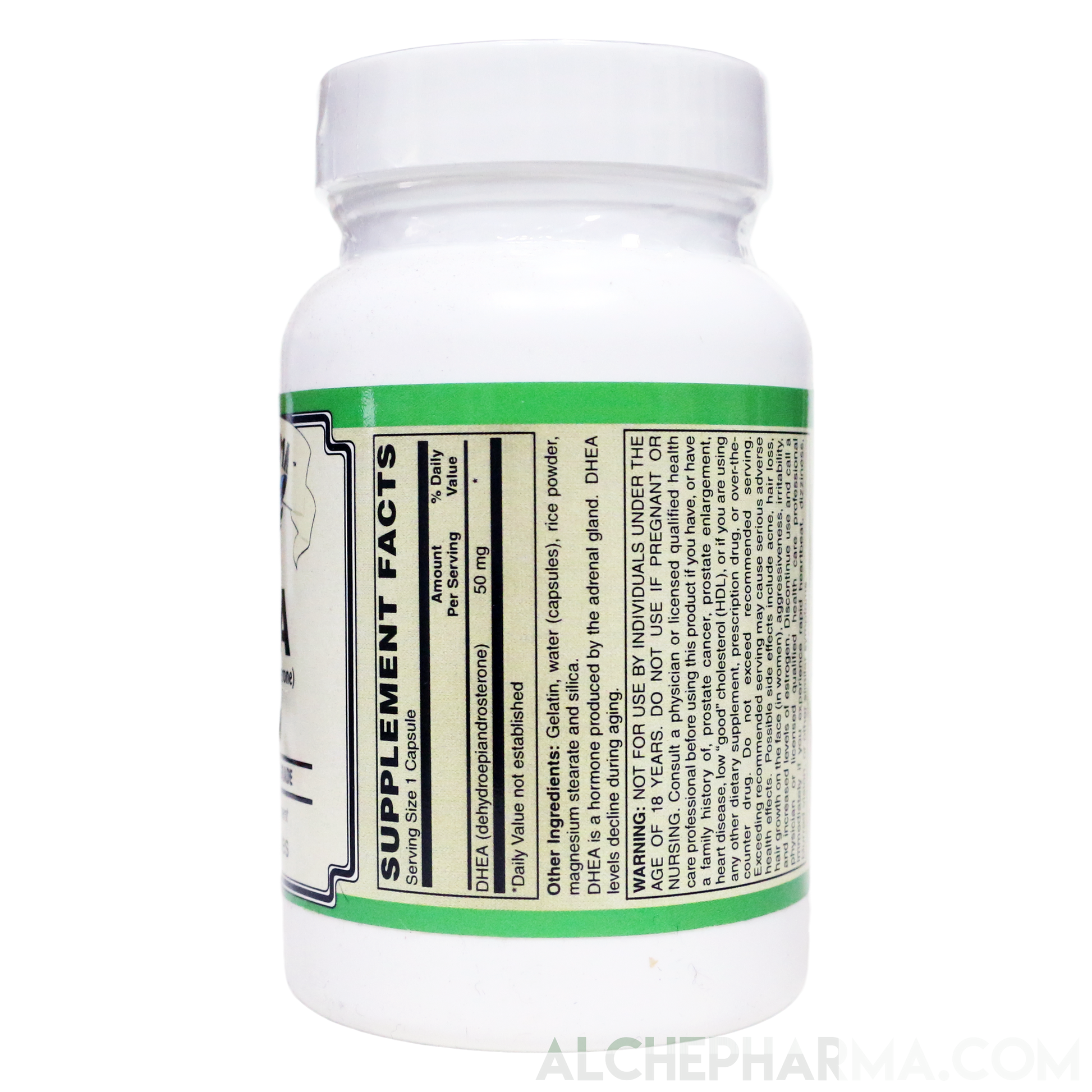DHEA ((Dehydroepiandrosterone) Pharmaceutical Grade 50 mg-AlchePharma