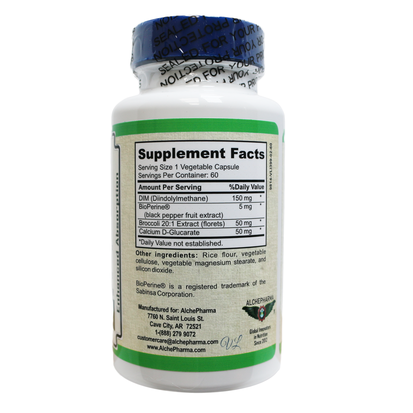 DIM-CDG Complex Professional Diindolylmethane, Calcium D-Glucarate-Hormone Balance-AlchePharma