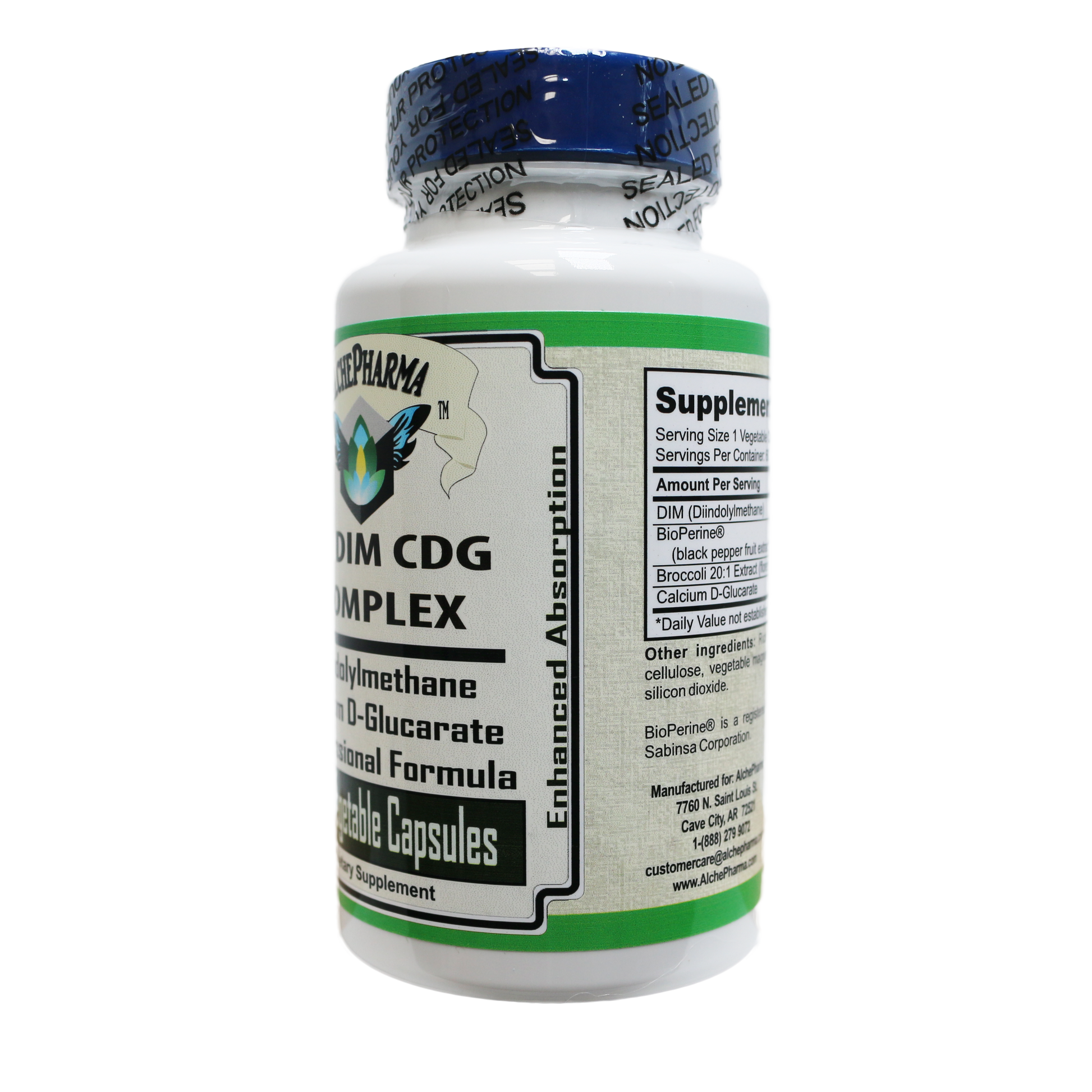 DIM-CDG Complex Professional Diindolylmethane, Calcium D-Glucarate-Hormone Balance-AlchePharma