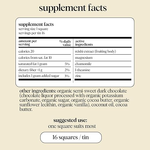 Alice Mushroom Chocolates - For Deep Sleep - 16 Squares