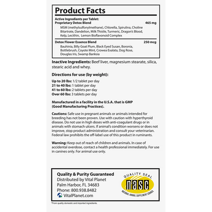 Daily Detox for Dogs 60 Chews (Beef Flavored)-Pet Supplements-AlchePharma