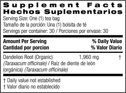 Dandelion Root Tea - 30 Tea Bags