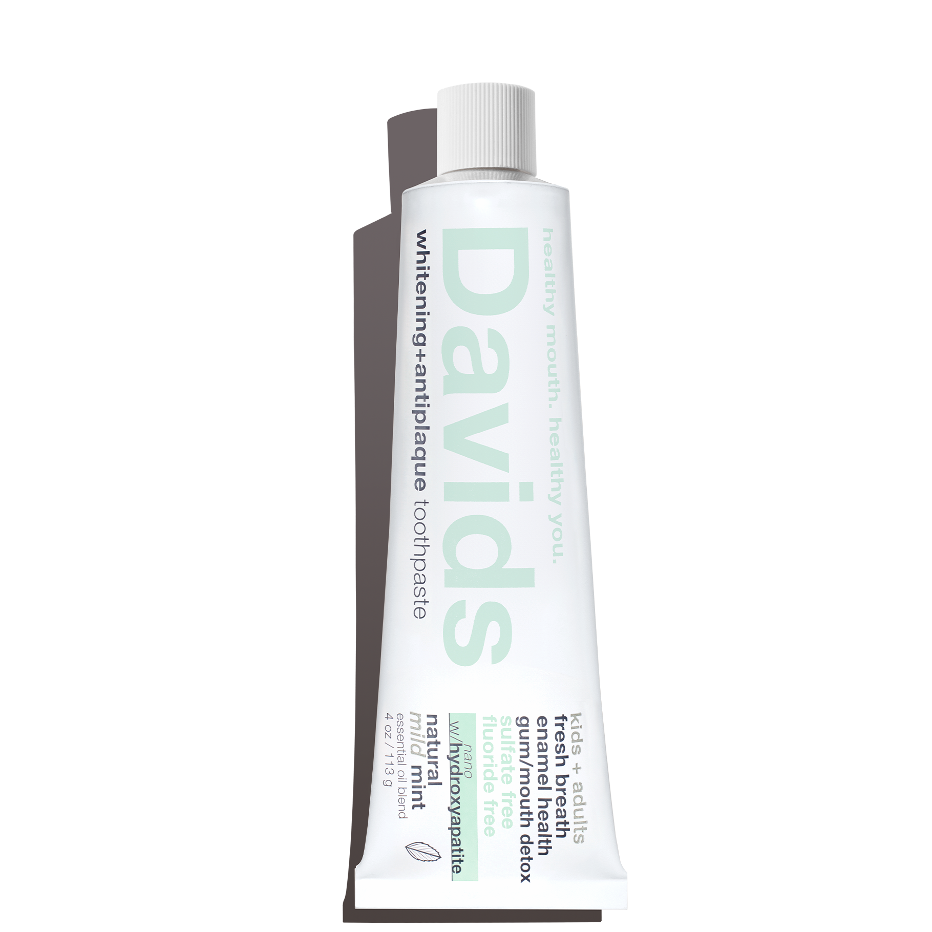 Davids kids + adults nano-hydroxyapatite premium toothpaste / mild mint / 4 oz-AlchePharma