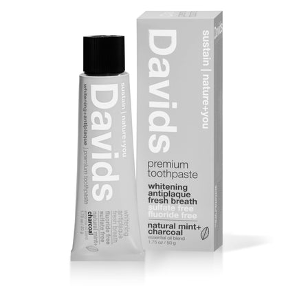 Davids travel size premium toothpaste / charcoal+peppermin-AlchePharma