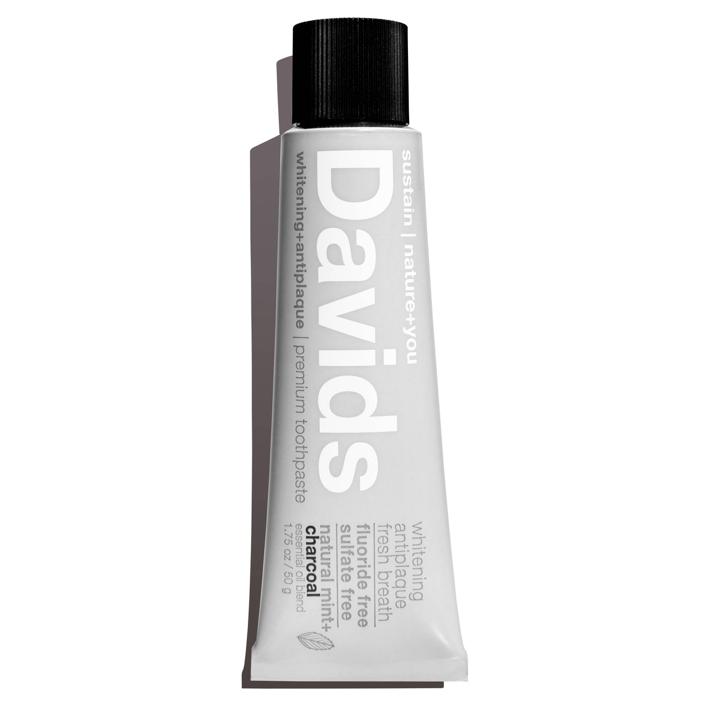 Davids travel size premium toothpaste / charcoal+peppermin-AlchePharma