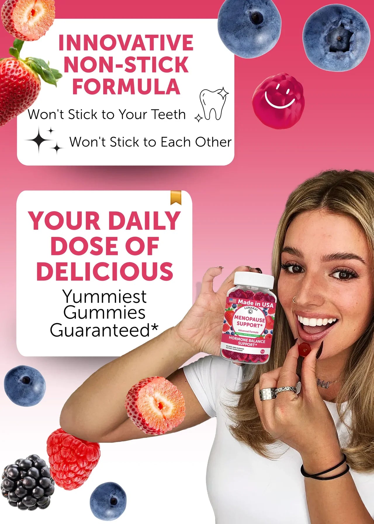 "Menopause Support Gummies Mixed Berry 60 Count