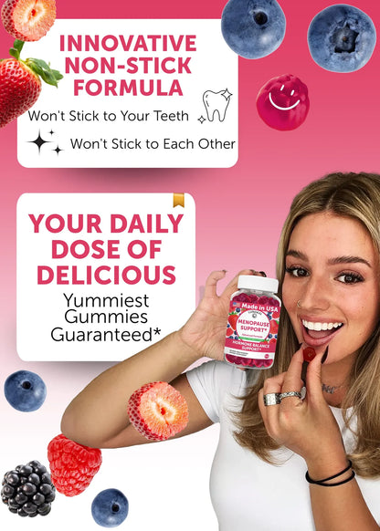 "Menopause Support Gummies Mixed Berry 60 Count
