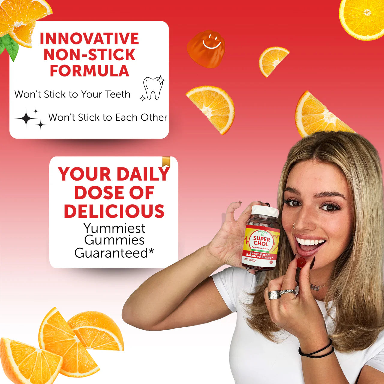 "Super Chol Orange Gummies 60 Count