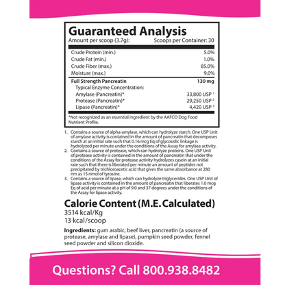 Digest Dog Daily Enzyme 3.92 Oz. Powder (Beef Flavor)-Pet Supplements-AlchePharma