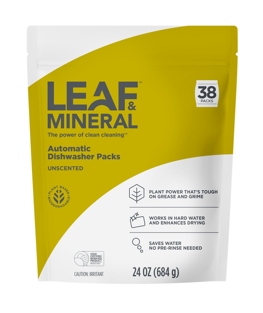 Automatic Dishwasher Packs - Plant Based, Biodegradable - 38 Packs