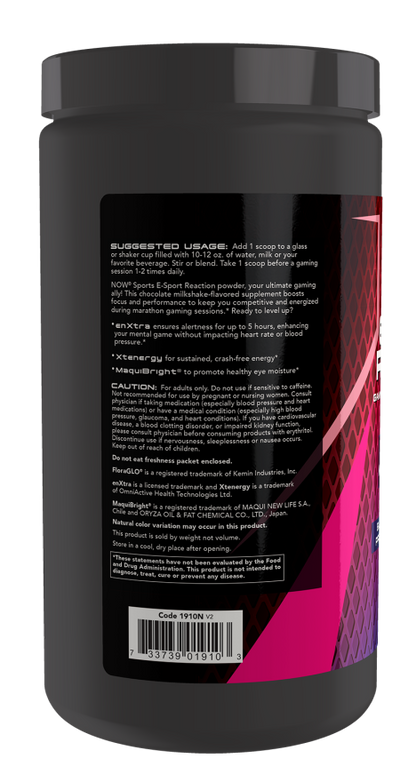 E-Sport Reaction, Chocolate Milkshake Flavor Powder