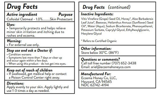 Eczema Honey Nut-Free Skin-Soothing Cream