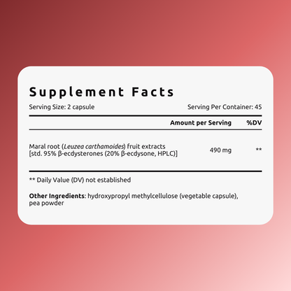 Ecdysterone - Maral Root /Leuzea Extract - 90 capsules