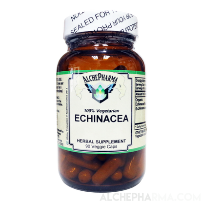 Echinacea 100% Vegetarian Organic Echinacea Angustifolia 420 mg. Vcaps PARVE K-1604-Vitamins & Supplements-AlchePharma