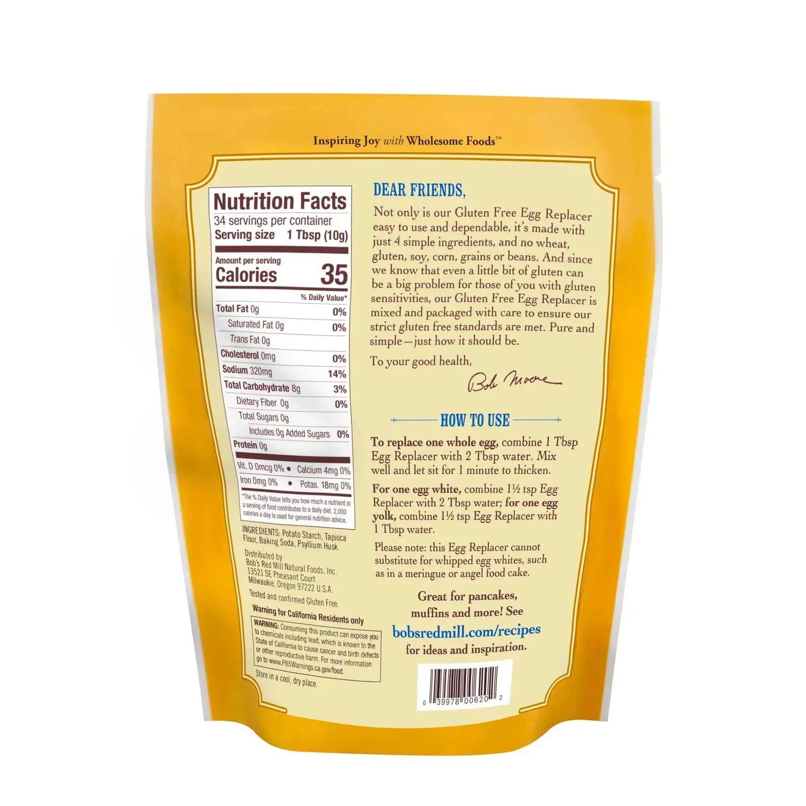 Egg Replacer Gluten Free 12 oz-AlchePharma