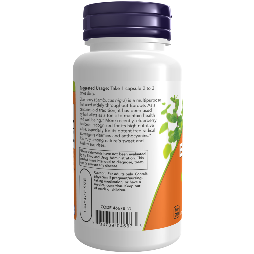 Elderberry 500 mg Veg Capsules-Herbs-AlchePharma