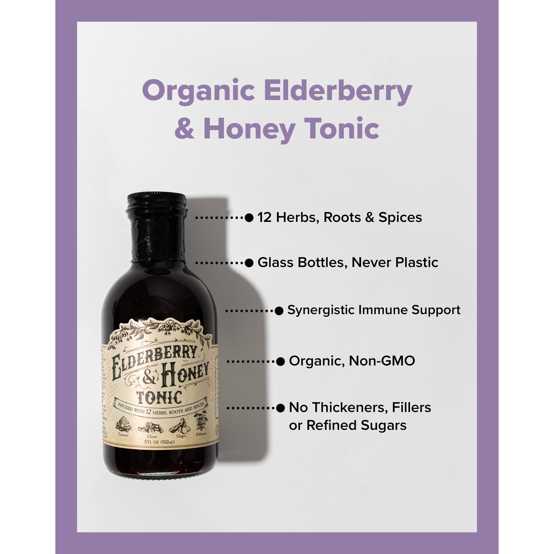 Elderberry & Honey Tonic, 16 oz-AlchePharma