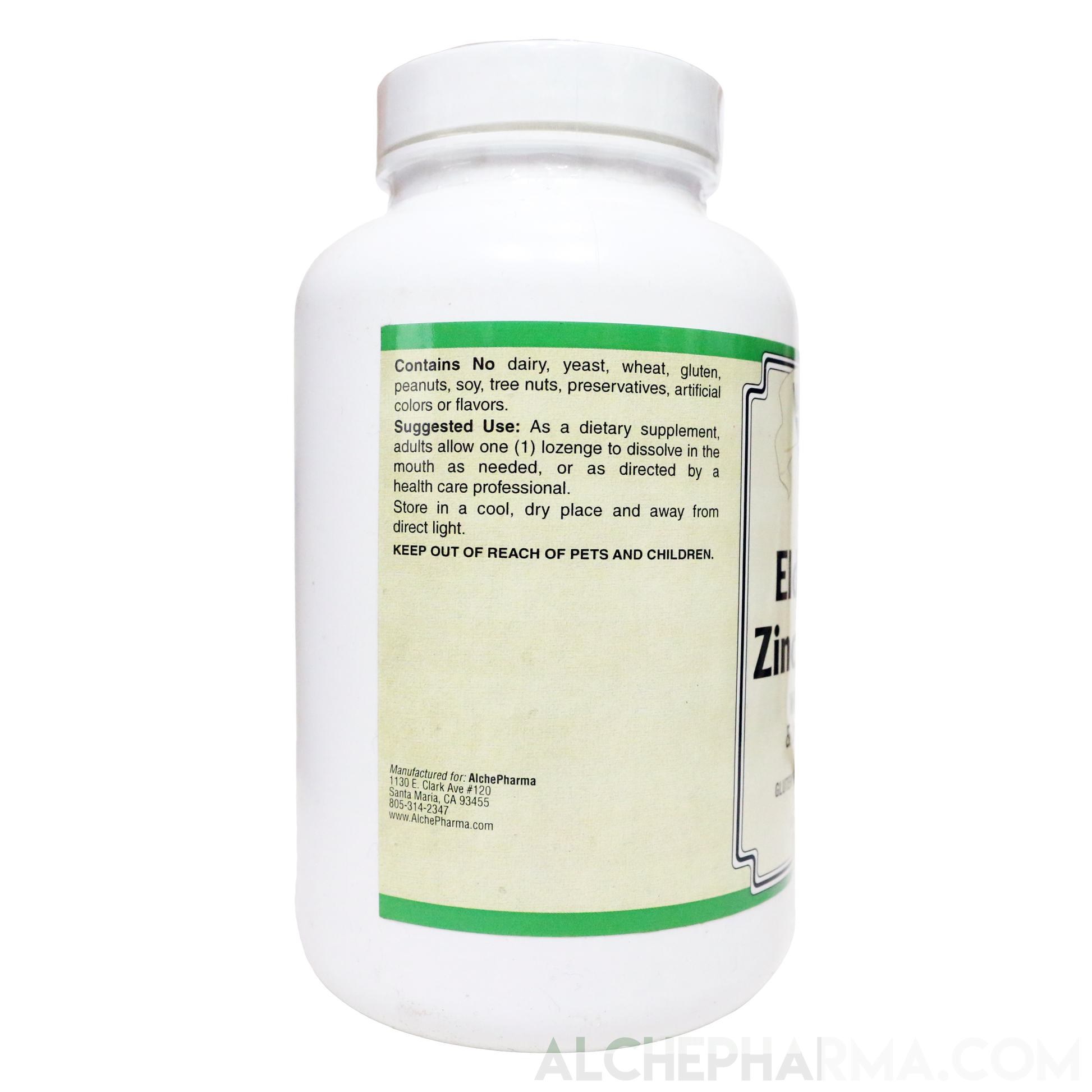 Elderberry Zinc Lozenges w/Licorice, Aloe, Slippery Elm and More-Vitamins & Supplements-AlchePharma