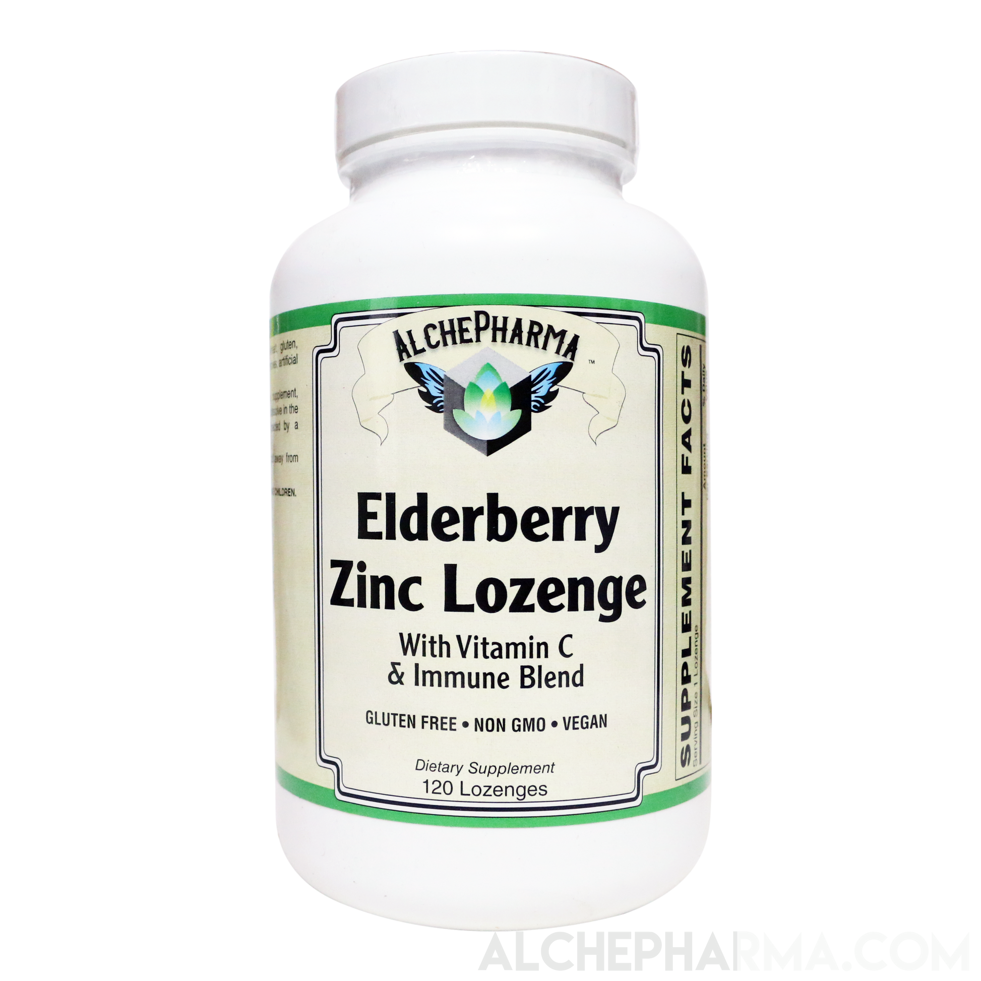 Elderberry Zinc Lozenges w/Licorice, Aloe, Slippery Elm and More-Vitamins & Supplements-AlchePharma