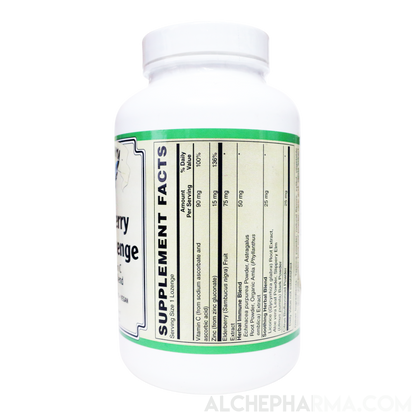 Elderberry Zinc Lozenges w/Licorice, Aloe, Slippery Elm and More-Vitamins & Supplements-AlchePharma