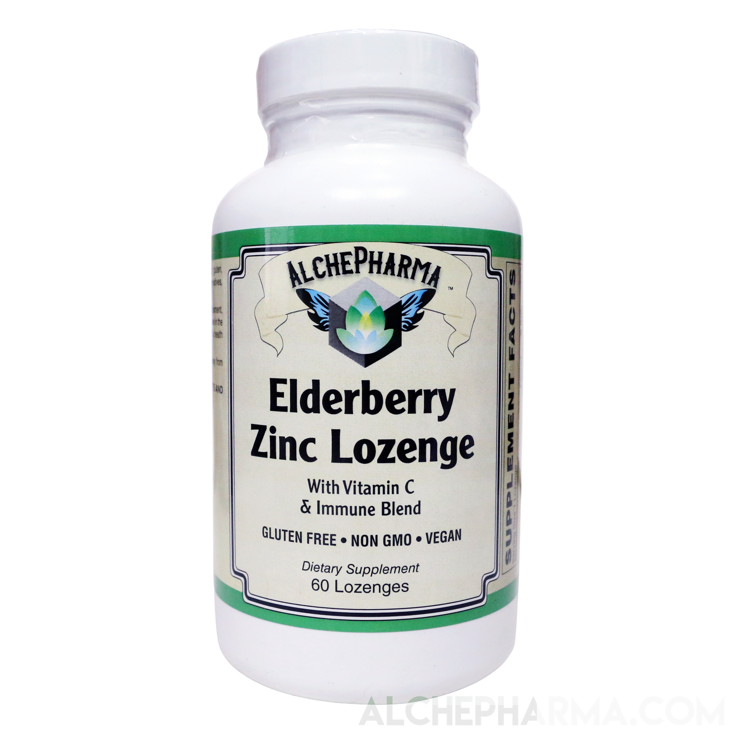Elderberry Zinc Lozenges w/Licorice, Aloe, Slippery Elm and More-Vitamins & Supplements-AlchePharma