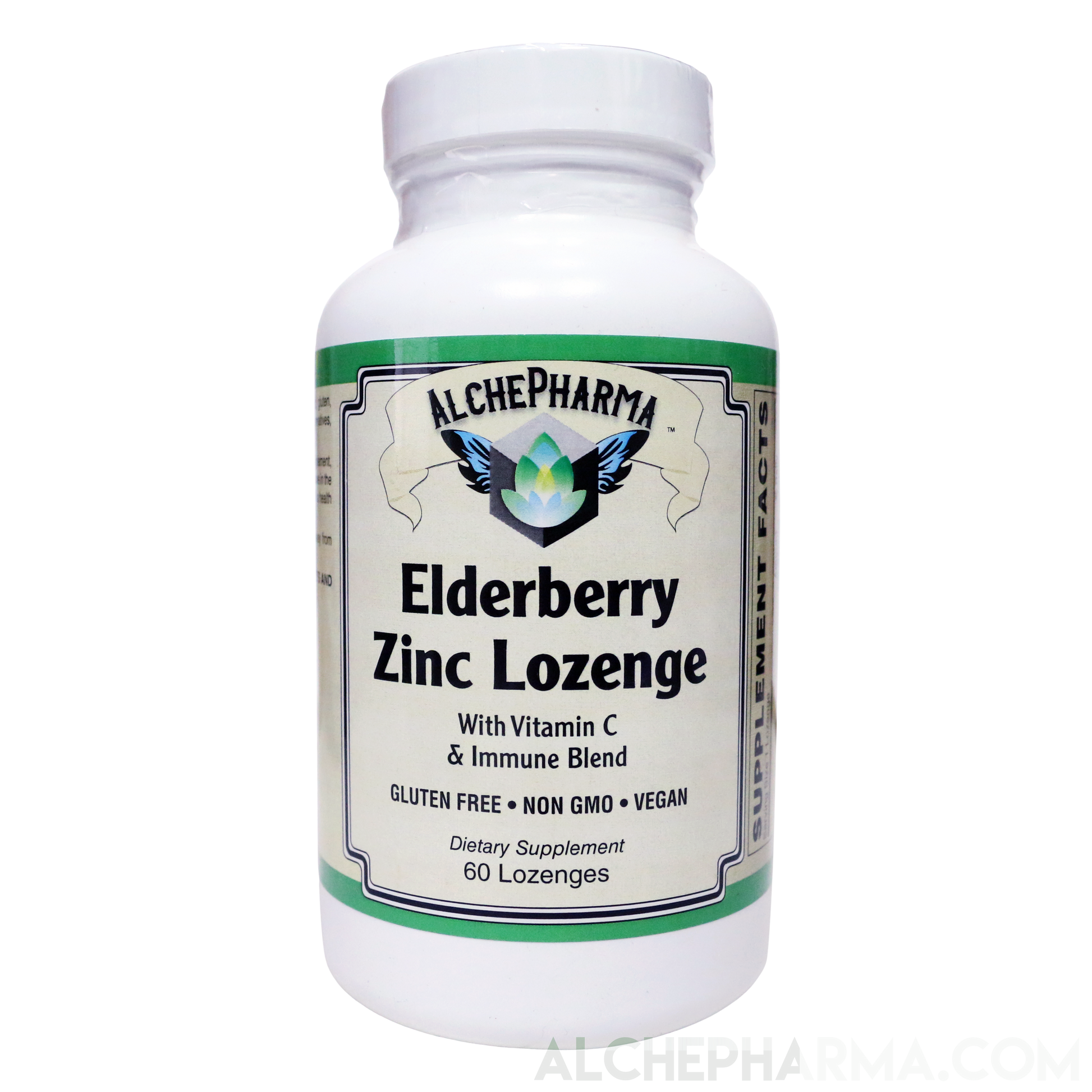 Elderberry Zinc Lozenges w/Licorice, Aloe, Slippery Elm and More-Vitamins & Supplements-AlchePharma