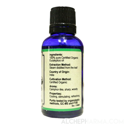 Eucalyptus Pure Organic Essential Oil PARVE K-1604-Essential Oils-AlchePharma