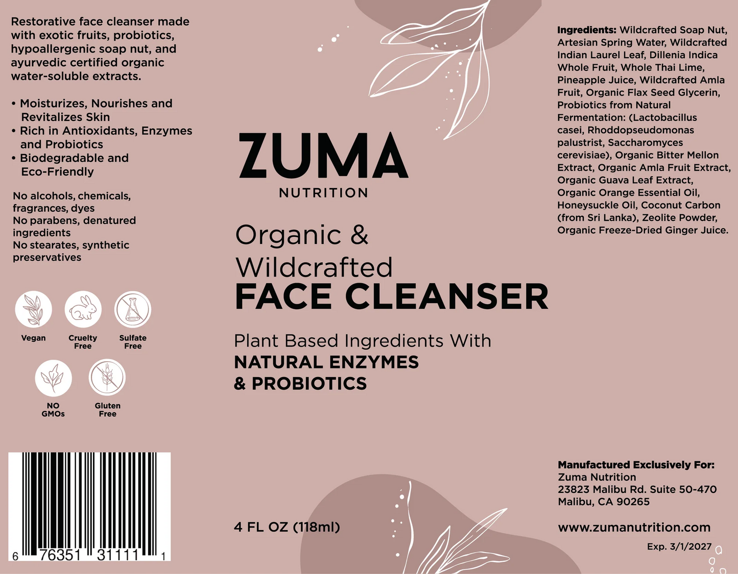 Org Enzymes & Probiotics Face Clean
