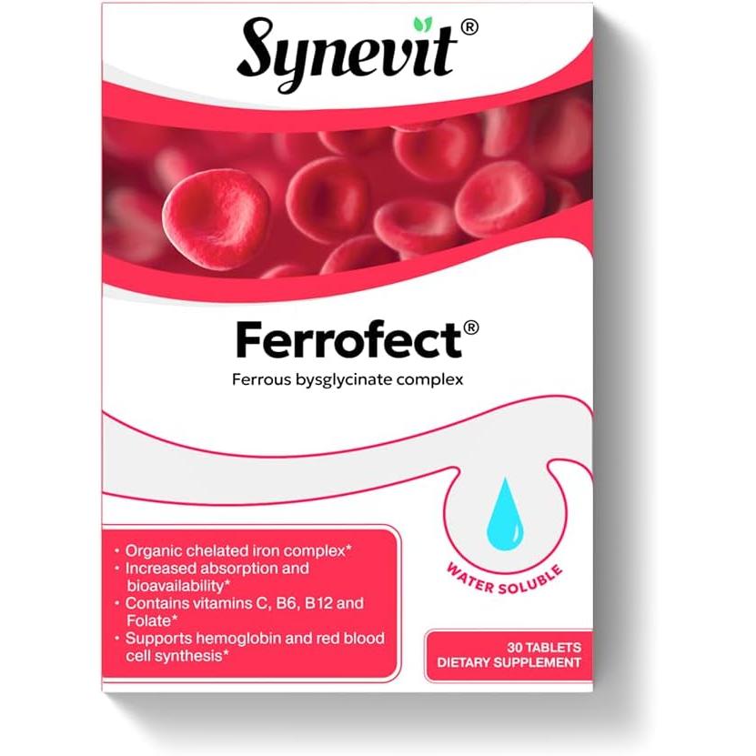 Ferrofect Iron - Ferrous Bysglycinate Complex 30 Tablets-Iron-AlchePharma