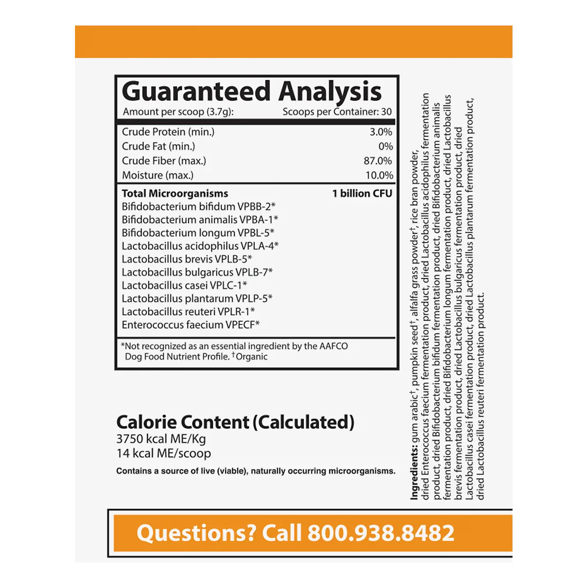 Firm Stool 3.92 Oz. Powder for Pets (Pumpkin, Prebiotics, & Probiotics)-Pet Supplements-AlchePharma