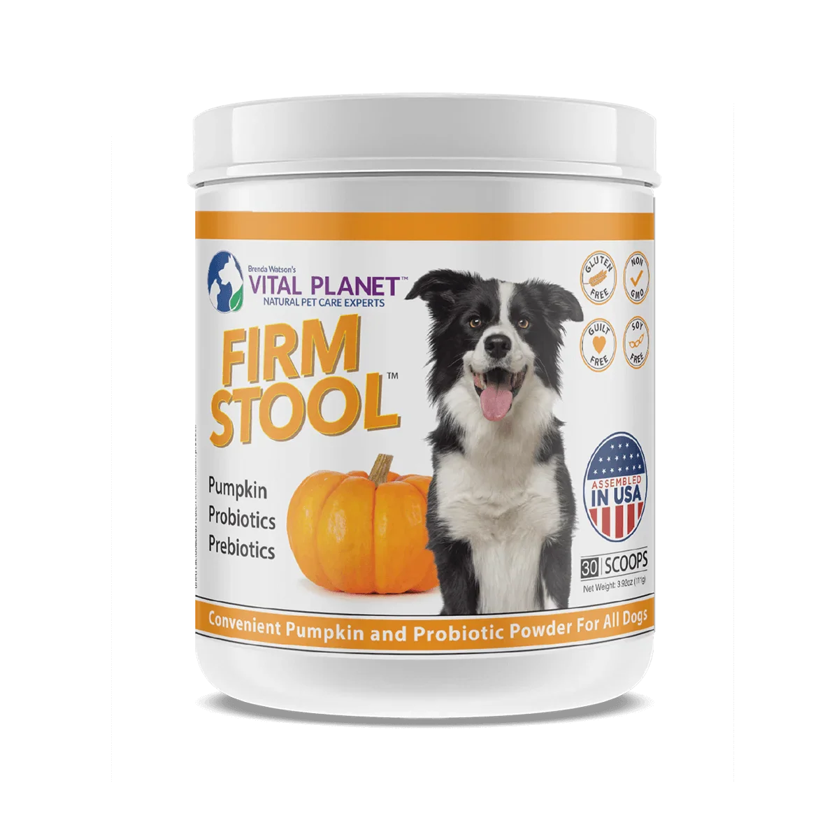 Firm Stool 3.92 Oz. Powder for Pets (Pumpkin, Prebiotics, & Probiotics)-Pet Supplements-AlchePharma