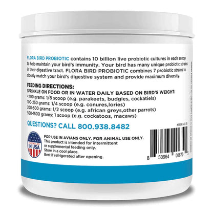 Flora Bird 10 Billion Probiotic 1.06 Oz. Powder-Pet Supplements-AlchePharma