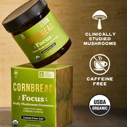 Focus Mushroom Gummy Lemon Lime Lift (30ct jar)