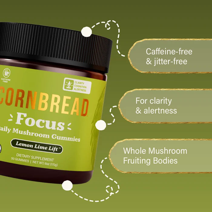 Focus Mushroom Gummy Lemon Lime Lift (30ct jar)