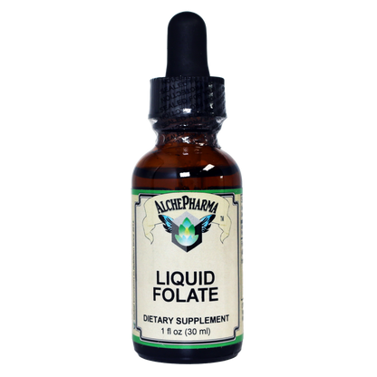 Folate Liquid [ 667 mcg DFE, 400 mcg of Folinic Acid ] 800 Servings-Vitamin-AlchePharma