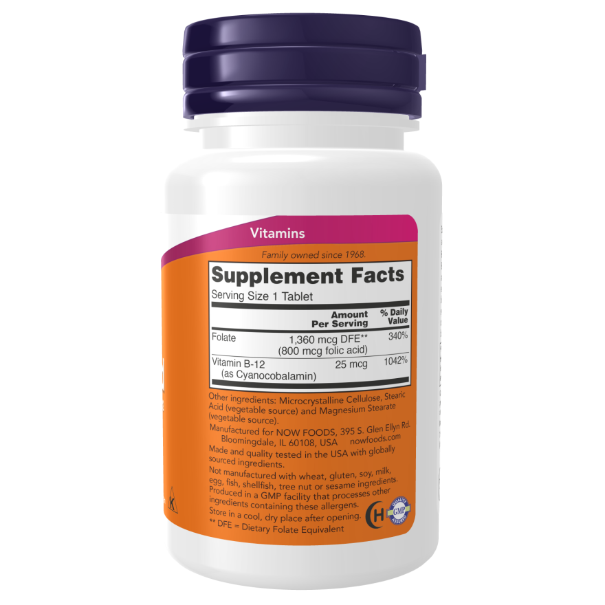Folic Acid 800 mcg with Vitamin B-12 Tablets-Vitamins-AlchePharma
