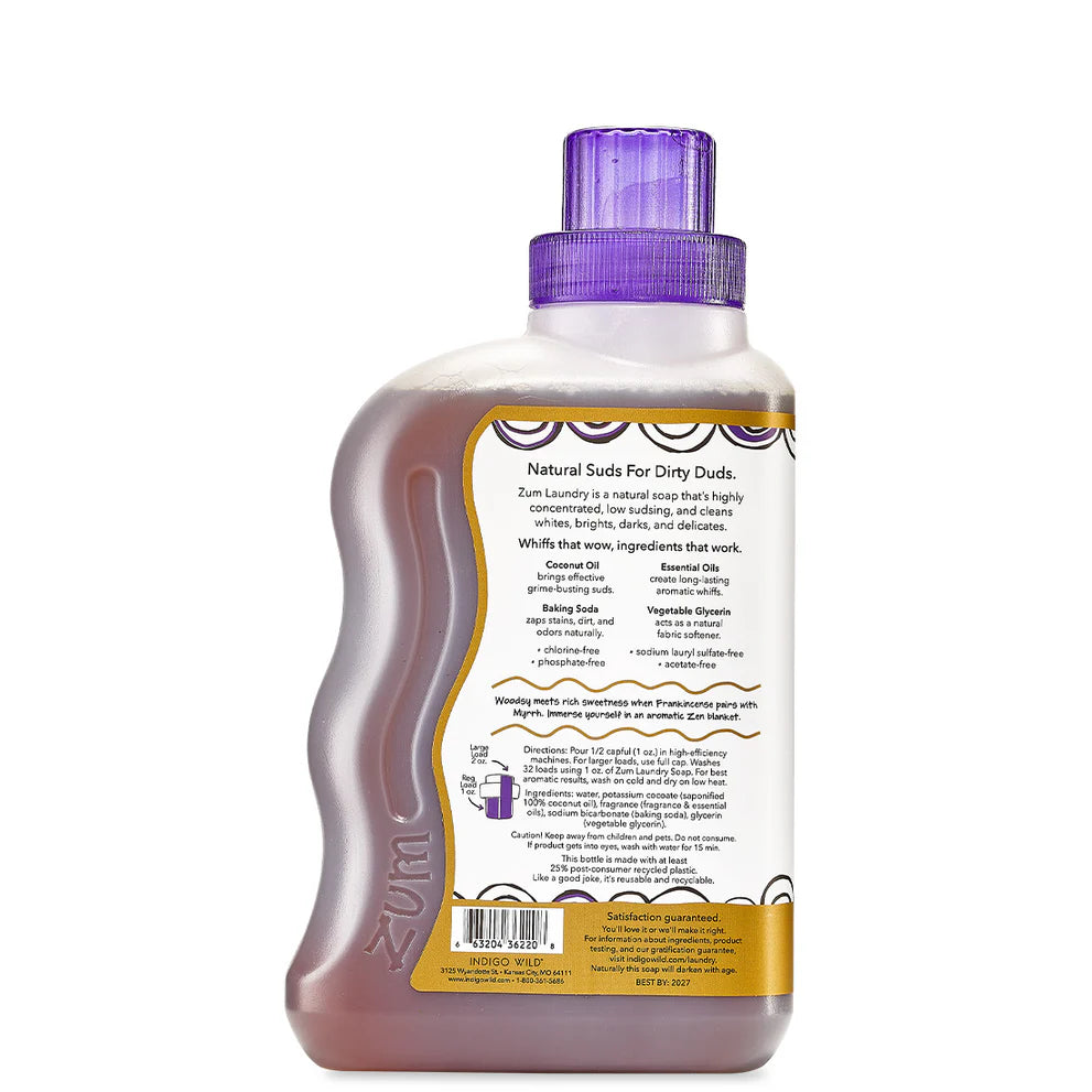 Frankincense & Myrrh 32 oz. Zum Laundry Soap