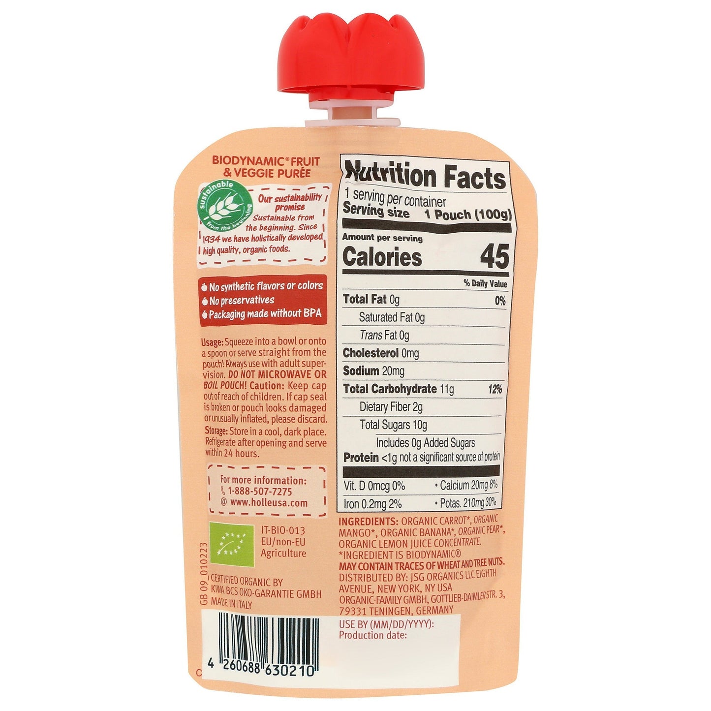 Fruit & Veggie Puree Pouches 3.5 Oz (8 Organic Options)-AlchePharma