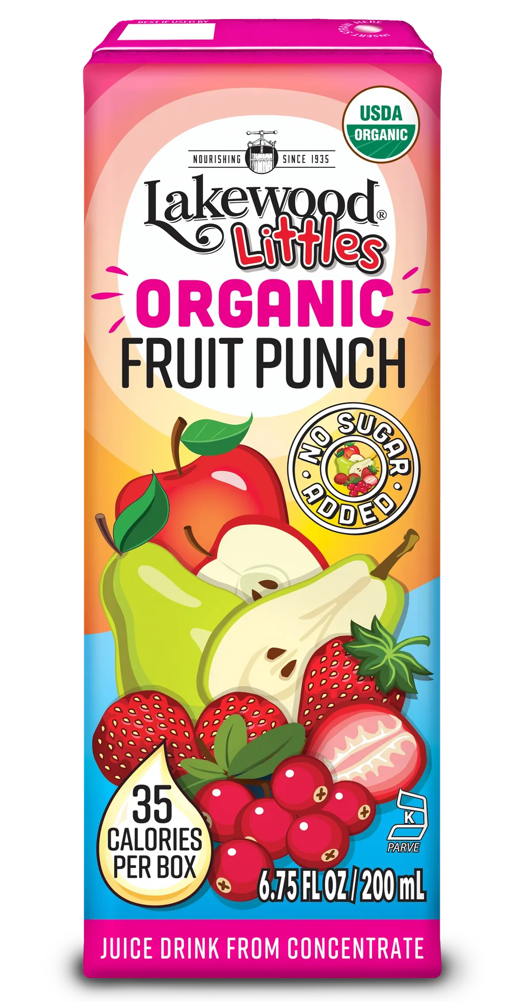 Lakewood Littles Organic Fruit Punch Juice Boxes
