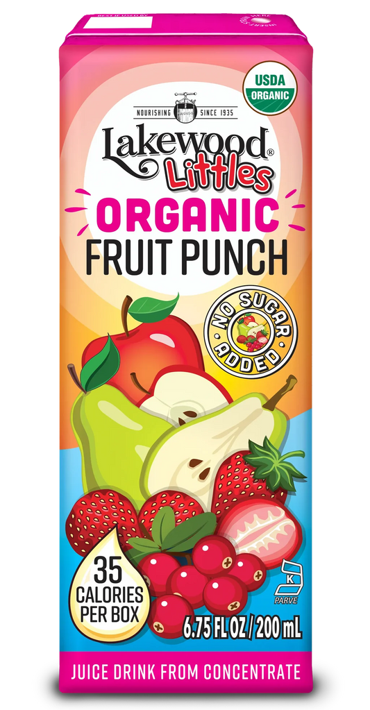 Lakewood Littles Organic Fruit Punch Juice Boxes