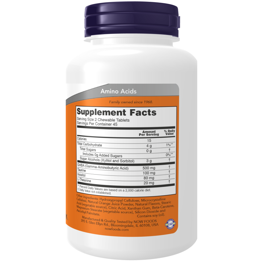GABA Orange Flavor Chewable Tablets-Amino Acids-AlchePharma