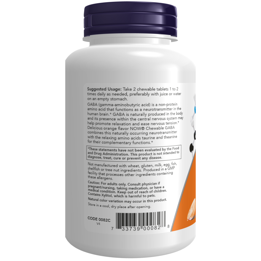 GABA Orange Flavor Chewable Tablets-Amino Acids-AlchePharma